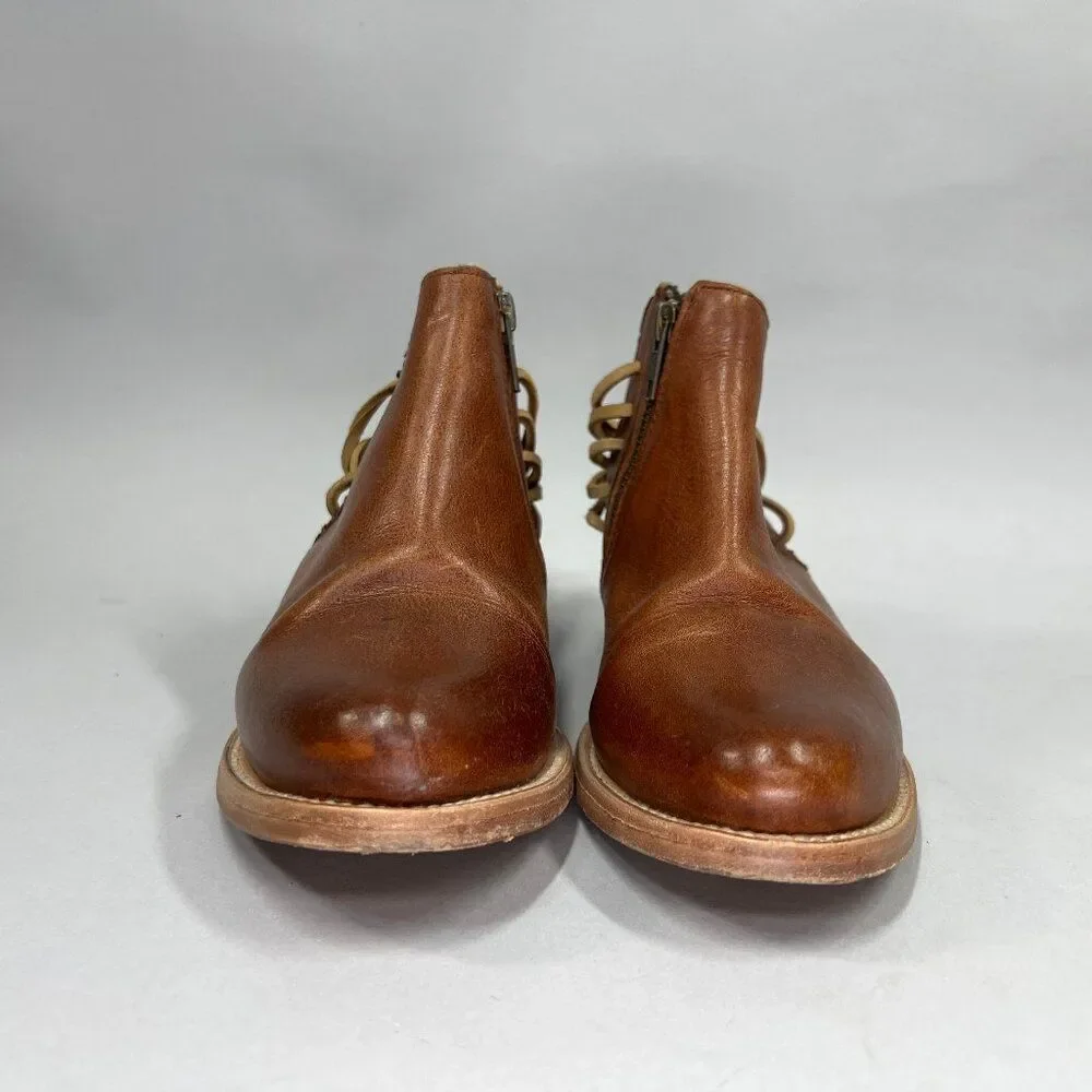 Free Bird JoJo Ankle Boots Women's Size 7 Brown Leather Western Aztec‎ Booties